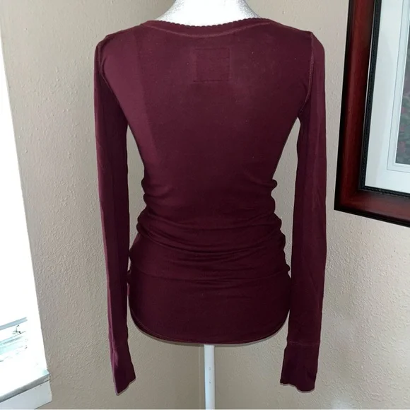 Vintage Y2K Abercrombie 2000s Scoop Neck Long Sleeve Top - Picture 4 of 5